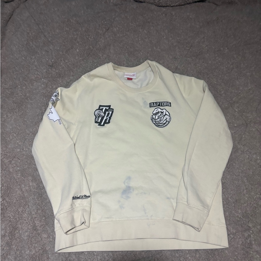 Cream long sleeve raptors